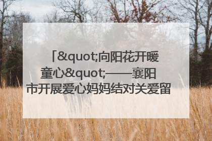 "向阳花开暖童心"——襄阳市开展爱心妈妈结对关爱留守困境儿童庆"六一"活动